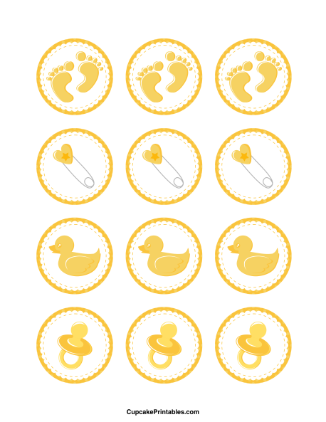 Baby Shower Cupcake Toppers