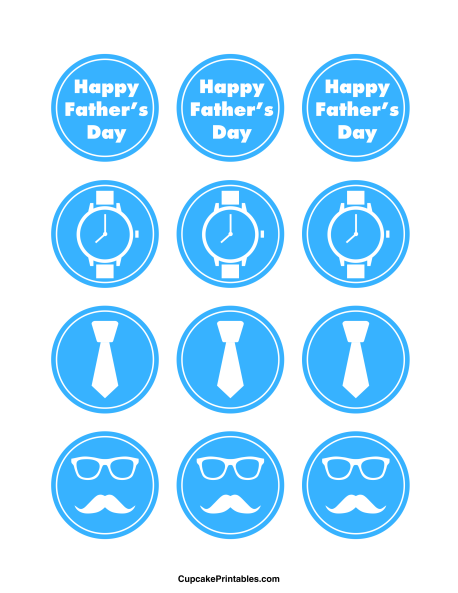 Father's Day Cupcake Toppers