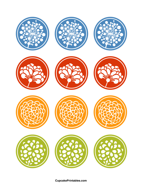 Flower Cupcake Toppers