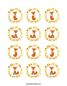 Fox Cupcake Toppers