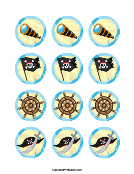 Pirate Cupcake Toppers